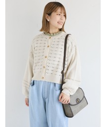 ehka sopo | 透かし編みクルーネックカーディガン(カーディガン/ボレロ)