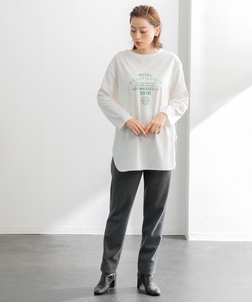 AMERICAN RAG CIE（アメリカンラグシー）の「圧縮ウールテーパードパンツ（スラックス・レディース・グレー/ブラック・36/38）」の20枚目の写真