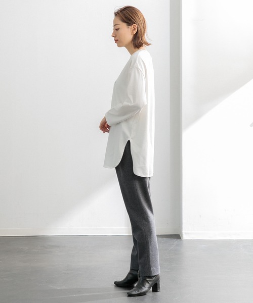 AMERICAN RAG CIE（アメリカンラグシー）の「圧縮ウールテーパードパンツ（スラックス・レディース・グレー/ブラック・36/38）」の21枚目の写真