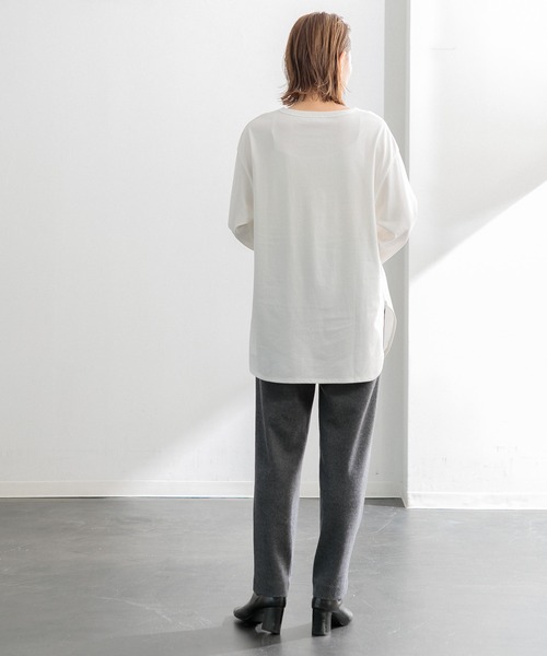 AMERICAN RAG CIE（アメリカンラグシー）の「圧縮ウールテーパードパンツ（スラックス・レディース・グレー/ブラック・36/38）」の22枚目の写真