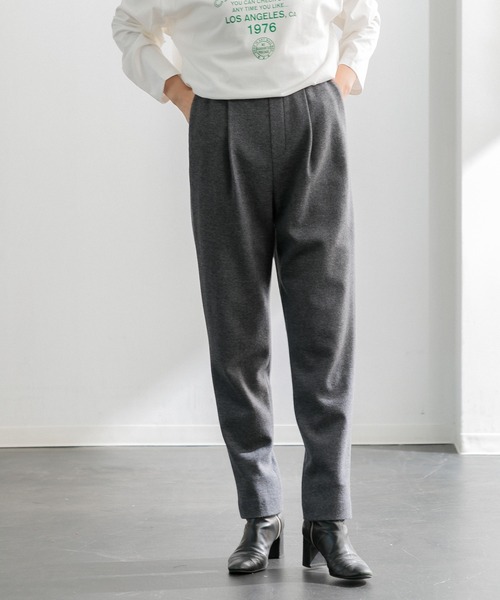 AMERICAN RAG CIE（アメリカンラグシー）の「圧縮ウールテーパードパンツ（スラックス・レディース・グレー/ブラック・36/38）」の15枚目の写真