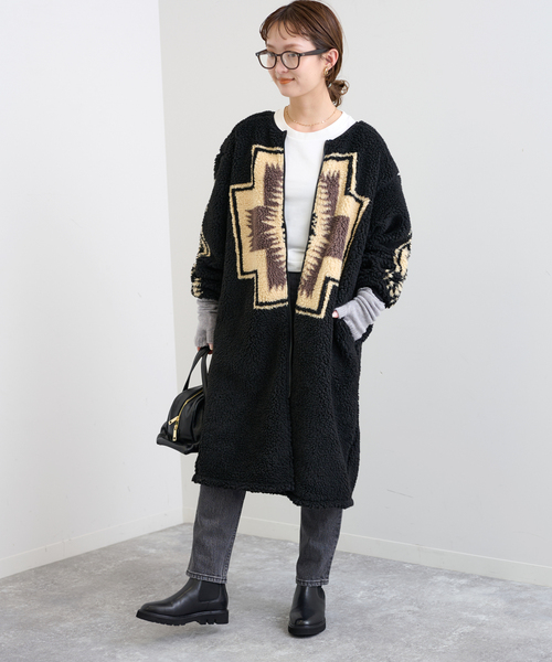 SLOBE IENA（スローブイエナ）の「【WILLIAM BRUNTON/ウィリアム ブラントン】 Cashmere WRISTWARMERSグローブ（手袋・レディース・ライトグレー/ベージュ/ネイビー・FREE）」の17枚目の写真