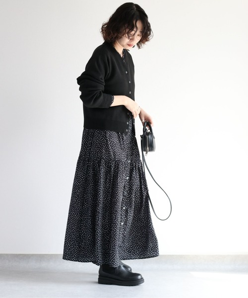 e.r.g*（イーアールジー）の「スナップボタン カラフルプレーンニットカーディガン（カーディガン/ボレロ・レディース・グリーン/マスタード/オフホワイト/オレンジ/ブラック・M）」の22枚目の写真