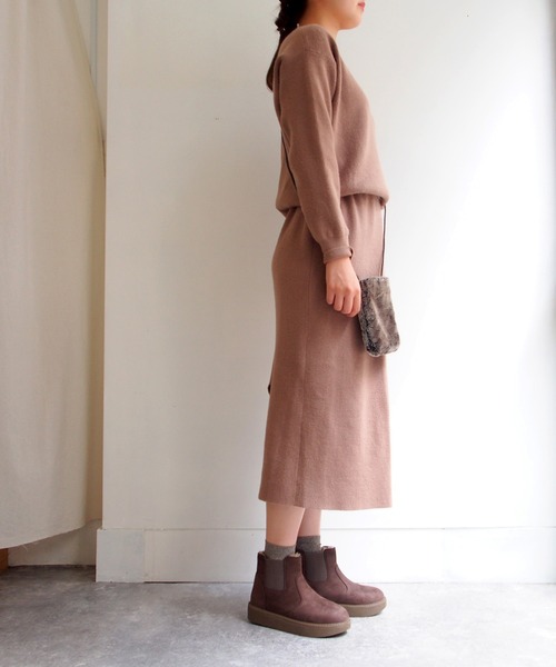 byあしながおじさん（バイアシナガオジサン）の「【WEB限定カラー有】撥水・防寒・厚底ムートンブーツ8710499（ブーツ・レディース・ライトグレー/ブラック/グレイッシュベージュ/オリーブ・LL/S/M/L）」の21枚目の写真