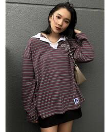 オーバーシャツロングTシャツ