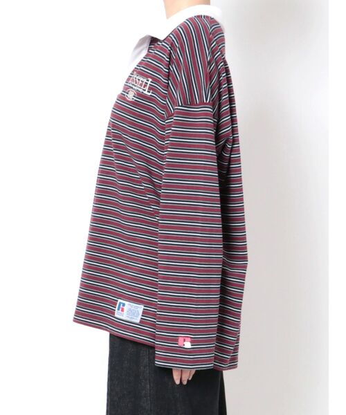 RUSSELL（ラッセル）の「オーバーシャツロングTシャツ（Tシャツ/カットソー・レディース・パープル/ブラウン・FREE）」の18枚目の写真