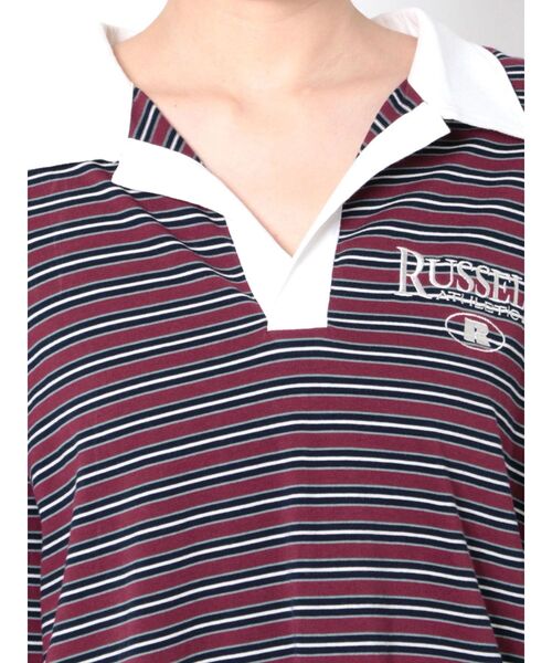 RUSSELL（ラッセル）の「オーバーシャツロングTシャツ（Tシャツ/カットソー・レディース・パープル/ブラウン・FREE）」の20枚目の写真