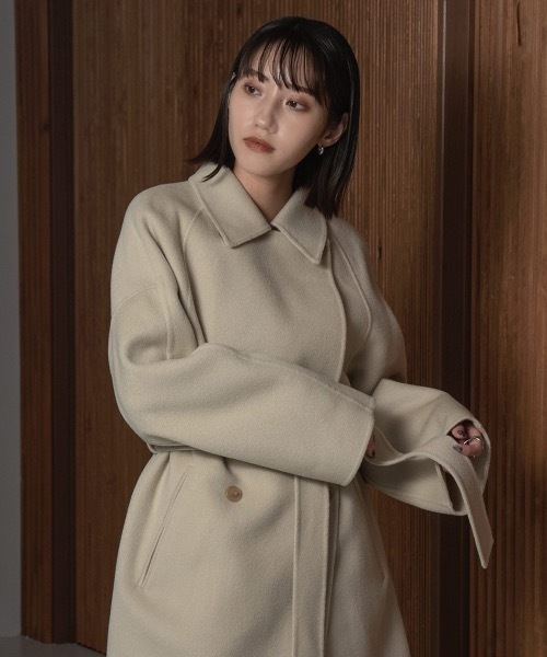 I_am（アイアム）の「handmade waist mark midi coat（ステンカラーコート・レディース・アイボリー/ブラック/ブラウン・FREE）」の5枚目の写真