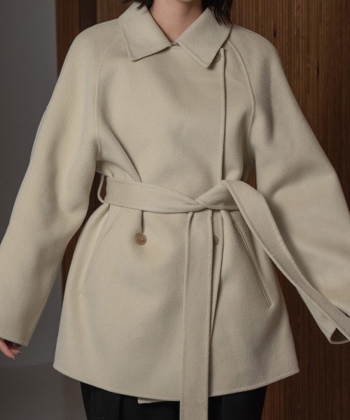 I_am（アイアム）の「handmade waist mark midi coat（ステンカラーコート・レディース・アイボリー/ブラック/ブラウン・FREE）」の21枚目の写真