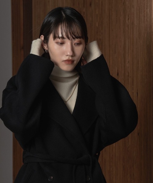 I_am（アイアム）の「handmade waist mark midi coat（ステンカラーコート・レディース・アイボリー/ブラック/ブラウン・FREE）」の9枚目の写真