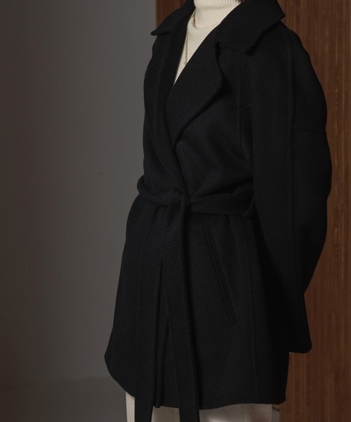 I_am（アイアム）の「handmade waist mark midi coat（ステンカラーコート・レディース・アイボリー/ブラック/ブラウン・FREE）」の12枚目の写真