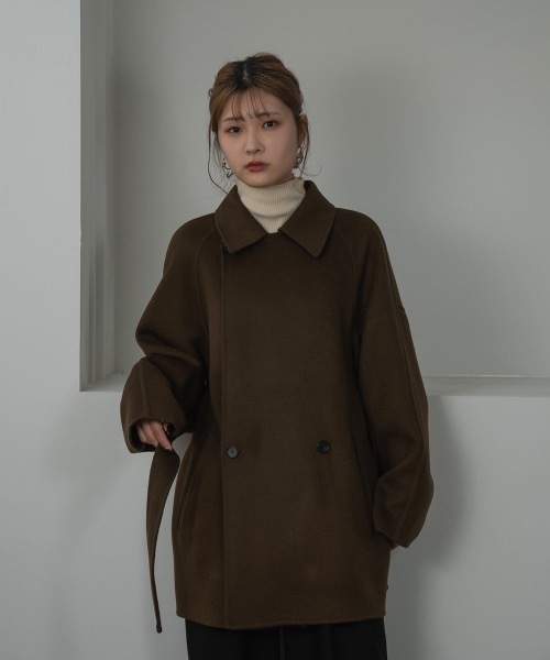 I_am（アイアム）の「handmade waist mark midi coat（ステンカラーコート・レディース・アイボリー/ブラック/ブラウン・FREE）」の17枚目の写真