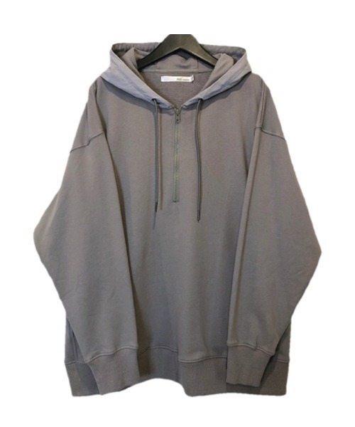 Alil(アリル)の「【Alil】アリル 裏毛 ハーフジップ パーカー 大人カジュアル 韓国 ファッション ストリート(パーカー・メンズ・ブラック/グレイッシュベージュ/オフホワイト・LARGE/MEDIUM/SMALL)」の1枚目の写真