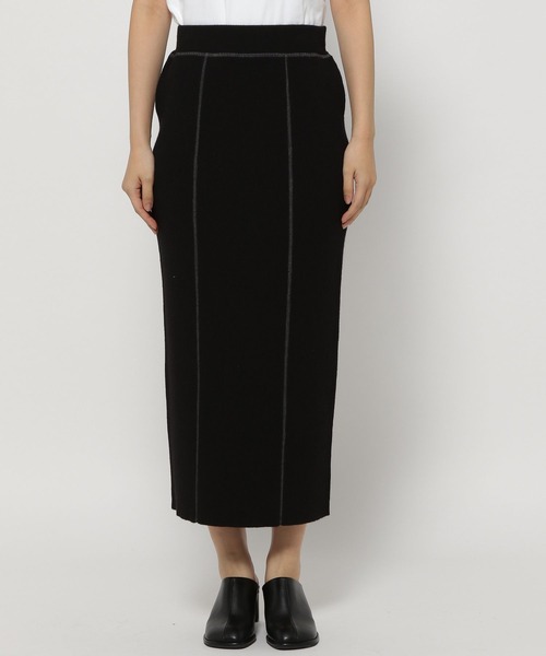 LOWRYS FARM（ローリーズファーム）の「ハイショクニットタイトスカート　183681（スカート・レディース・ブラック/アイボリー/オレンジ・FREE）」の10枚目の写真