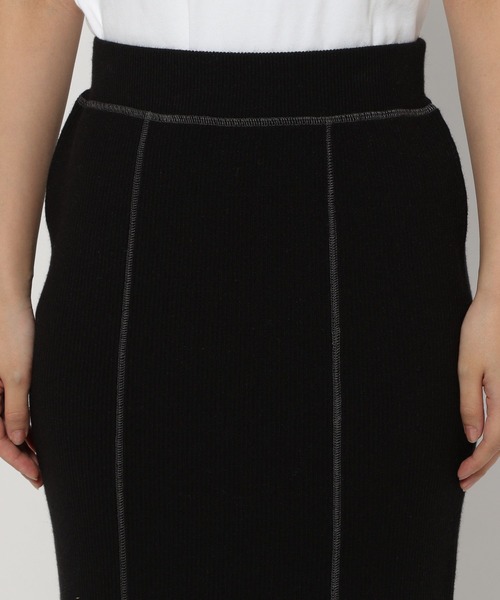 LOWRYS FARM（ローリーズファーム）の「ハイショクニットタイトスカート　183681（スカート・レディース・ブラック/アイボリー/オレンジ・FREE）」の14枚目の写真