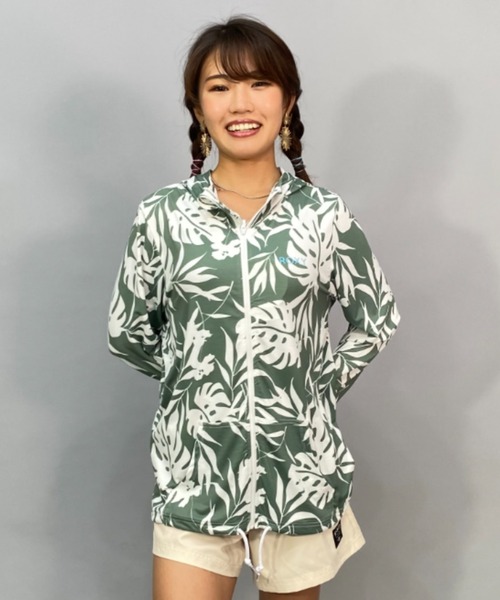 ROXY】ラッシュガード セットアップ ボタニカル柄 L/LE6 ROXY】ラッシュガード セットアップ ボタニカル柄 L/LE6