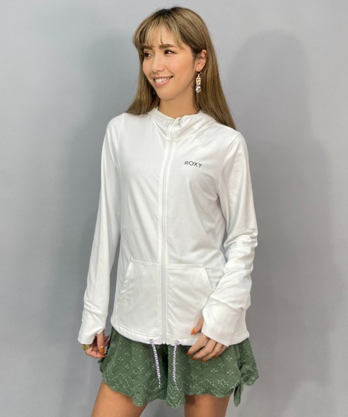 新品ROXY ロキシー ボタニカルラッシュガード【Lホワイト】水陸