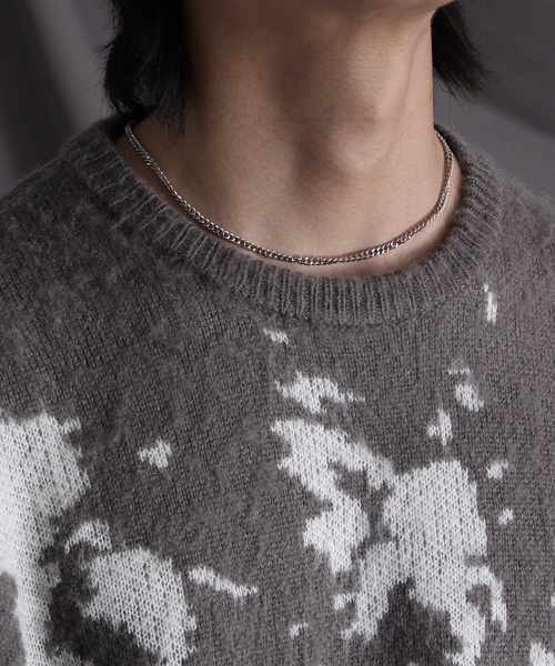welise(ウェライズ)の「【welise/ウェライズ】モヘアタッチアブストラクトワイドスリーブオーバーサイズクルーニット(ニット/セーター・メンズ・チャコール/ブラック/ネイビー/グリーン/ブラック系その他/ブラック系その他2・L/M)」の21枚目の写真