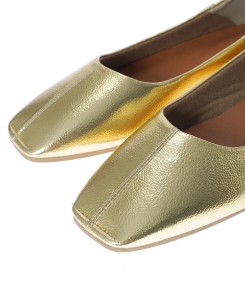 fifth（フィフス）の「スクエアトゥステッチフラットシューズ（バレエシューズ・レディース・ブラック/ゴールド/パイソン・22.5cm/23.0cm/23.5cm/24.0cm/24.5cm）」の20枚目の写真