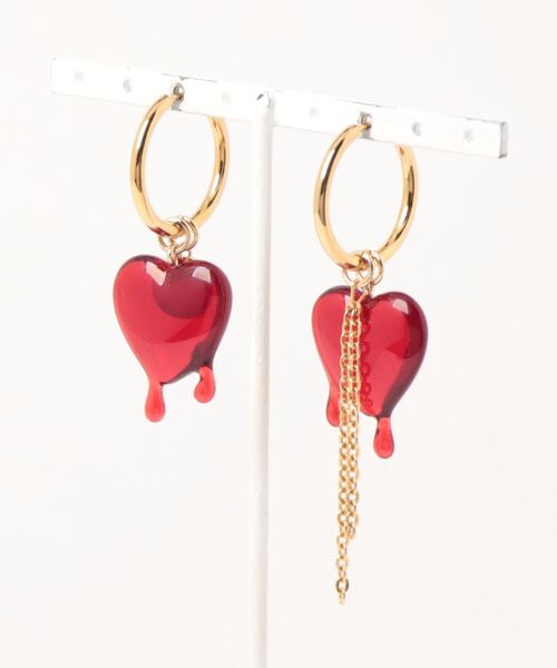 tone（トーン）の「【Beauty bell】フープたらりんハートピアス（ピアス（両耳用）・レディース・ゴールド/ゴールド系その他/シルバー/クリア・FREE）」の5枚目の写真