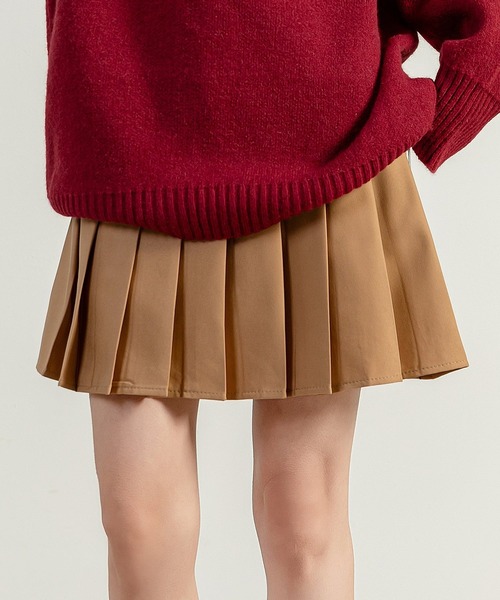 DAY CLOSET(デイ クローゼット)の「レディース ぺチパンツ付きプリーツフレアミニスカート 大人(スカート・レディース・ブラウン/グレー/ブラック/キャメル/ダークグレー/モカ/ベージュ/グレー系その他・S/L/M/XL)」の8枚目の写真