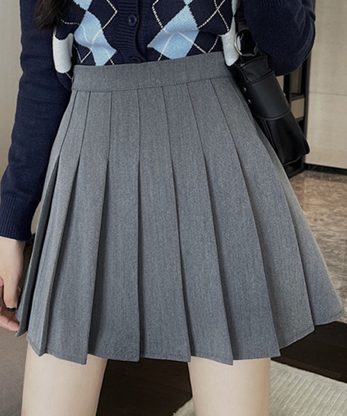 DAY CLOSET(デイ クローゼット)の「レディース ぺチパンツ付きプリーツフレアミニスカート 大人(スカート・レディース・ブラウン/グレー/ブラック/キャメル/ダークグレー/モカ/ベージュ/グレー系その他・S/L/M/XL)」の13枚目の写真