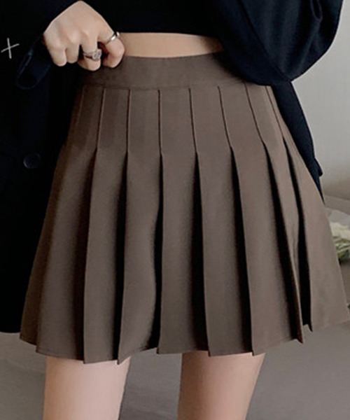 DAY CLOSET(デイ クローゼット)の「レディース ぺチパンツ付きプリーツフレアミニスカート 大人(スカート・レディース・ブラウン/グレー/ブラック/キャメル/ダークグレー/モカ/ベージュ/グレー系その他・S/L/M/XL)」の15枚目の写真