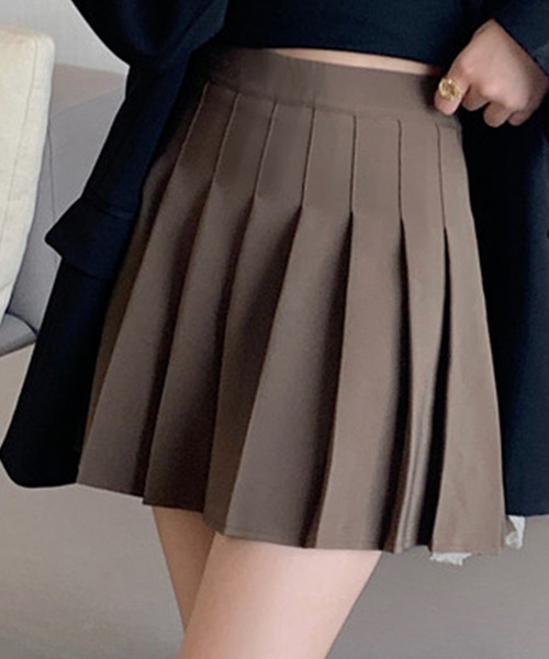 DAY CLOSET(デイ クローゼット)の「レディース ぺチパンツ付きプリーツフレアミニスカート 大人(スカート・レディース・ブラウン/グレー/ブラック/キャメル/ダークグレー/モカ/ベージュ/グレー系その他・S/L/M/XL)」の16枚目の写真