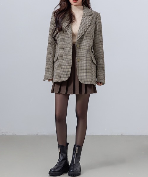 DAY CLOSET(デイ クローゼット)の「レディース ぺチパンツ付きプリーツフレアミニスカート 大人(スカート・レディース・ブラウン/グレー/ブラック/キャメル/ダークグレー/モカ/ベージュ/グレー系その他・S/L/M/XL)」の22枚目の写真