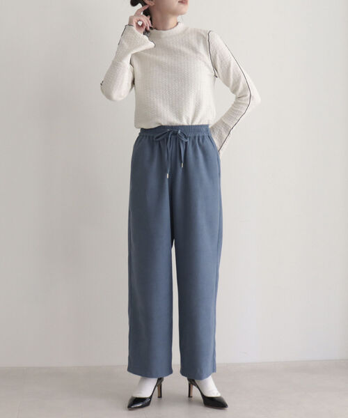 fredy emue（フレディエミュ）の「カットJQメローハイネックカットソー（Tシャツ/カットソー・レディース・ブラック/オフホワイト/サックスブルー・38）」の20枚目の写真