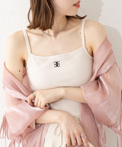 Chico(チコ)の「胸刺繍パット付キャミソール(キャミソール・レディース・ピンク/ブルー/アイボリー/ブラック/ホワイト系その他2/ブルー系その他2/ブラック系その他2・FREE)」の15枚目の写真