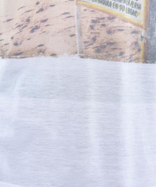 Another Edition（アナザーエディション）の「プリントノースリーブTシャツ/AEBC　R/LﾌﾟﾘﾝﾄNSL　T◆（Tシャツ/カットソー・レディース・ホワイト/ライトブルー・ﾌﾘ-）」の13枚目の写真