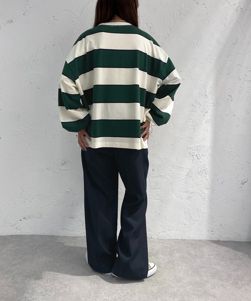 apres jour mignon(アプレジュールミニョン)の「マルチボーダートップス【ZOZOTOWN限定アイテム】(Tシャツ/カットソー・レディース・ブルー/グリーン・X-LARGE/フリー)」の16枚目の写真