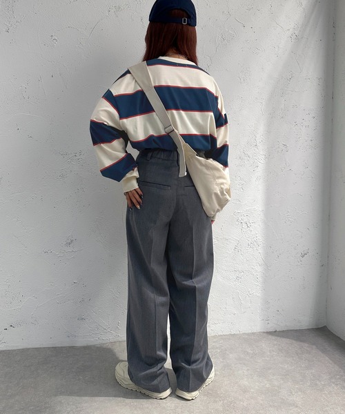 apres jour mignon(アプレジュールミニョン)の「マルチボーダートップス【ZOZOTOWN限定アイテム】(Tシャツ/カットソー・レディース・ブルー/グリーン・X-LARGE/フリー)」の11枚目の写真