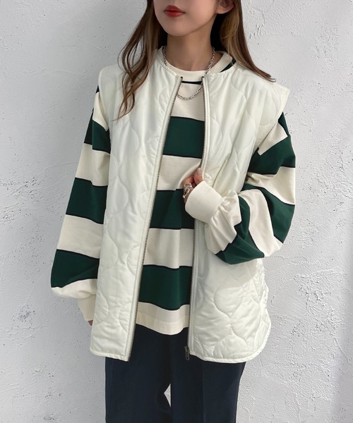 apres jour mignon(アプレジュールミニョン)の「マルチボーダートップス【ZOZOTOWN限定アイテム】(Tシャツ/カットソー・レディース・ブルー/グリーン・X-LARGE/フリー)」の18枚目の写真