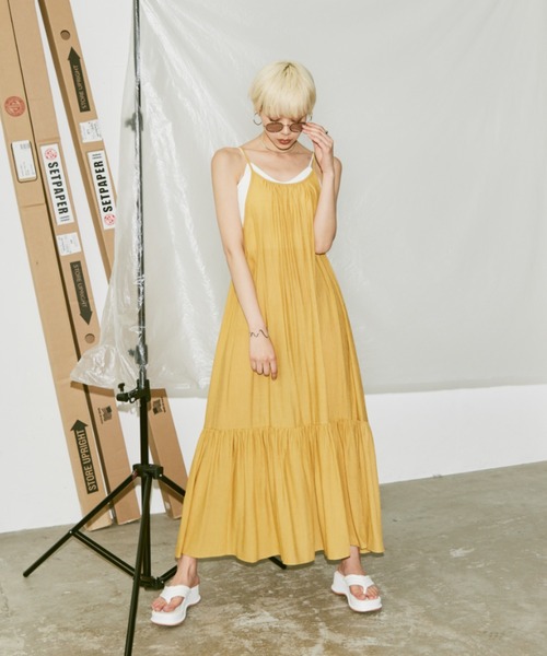 Happy John（ハッピージョン）の「tiered cami dress/ティアード