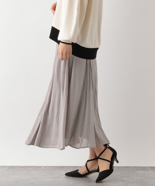 GLOBAL WORK(グローバルワーク)の「エアリーリラックスフレアスカート/171747(スカート・レディース・その他2/その他3/チェック/ダークグレー/ブルー/グレー系その他/カーキ/イエロー系その他3/ブルー系その他7/その他・FREE/SHORT)」の3枚目の写真