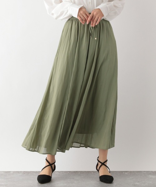 GLOBAL WORK(グローバルワーク)の「エアリーリラックスフレアスカート/171747(スカート・レディース・その他2/その他3/チェック/ダークグレー/ブルー/グレー系その他/カーキ/イエロー系その他3/ブルー系その他7/その他・FREE/SHORT)」の4枚目の写真