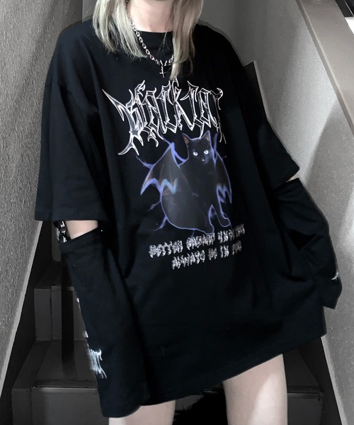 MAROCORE(マロコア)の「袖ボーダーフェイクレイヤードロンT(Tシャツ/カットソー・メンズ・ブラック/ホワイト/ホワイト系その他/ホワイト系その他2/ブラック系その他/ブラック系その他2/ブラック系その他3/ホワイト系その他3・M/L)」の7枚目の写真