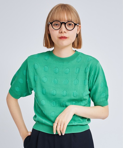 ⭐ごま塩iami in fact... COTTON KNIT I am I in fact（アイアムアイインファクト）｜ニット