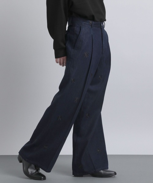 HARE(ハレ)の「【SET UP対応】フラワーシシュウバギーデニムパンツ(HARE)(デニムパンツ・メンズ・ブルー/ネイビー・FREE)」の13枚目の写真