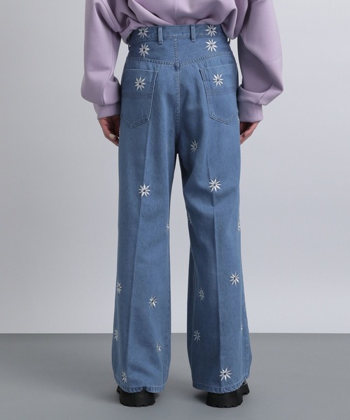 HARE(ハレ)の「【SET UP対応】フラワーシシュウバギーデニムパンツ(HARE)(デニムパンツ・メンズ・ブルー/ネイビー・FREE)」の12枚目の写真
