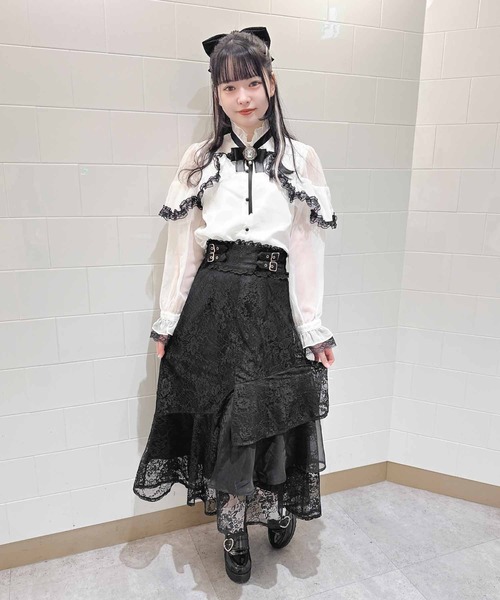 ROJITA(ロジータ)の「総レースアシメティアードロングスカート(スカート・レディース・ピンクベージュ/ブラック/パープル/ピンク・FREE)」の15枚目の写真