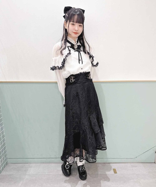 ROJITA(ロジータ)の「総レースアシメティアードロングスカート(スカート・レディース・ピンクベージュ/ブラック/パープル/ピンク・FREE)」の21枚目の写真