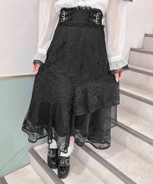 ROJITA(ロジータ)の「総レースアシメティアードロングスカート(スカート・レディース・ピンクベージュ/ブラック/パープル/ピンク・FREE)」の22枚目の写真