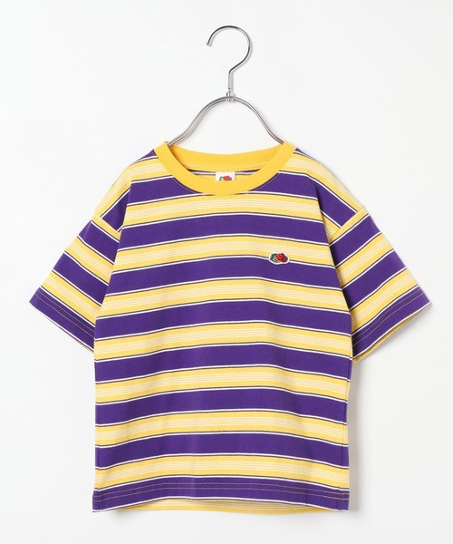 FRUIT OF THE LOOM（フルーツオブザルーム）の「【Fruit Of The Loom(フルーツオブザルーム)】別注マルチボーダーTシャツ(KIDS)（Tシャツ/カットソー・キッズ・アイボリー/グリーン/パープル・110cm/130cm/120cm/140cm）」の15枚目の写真