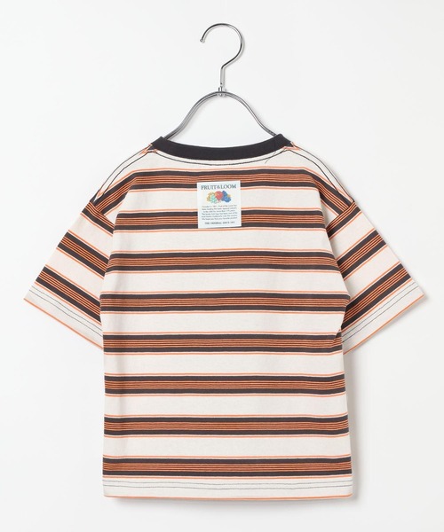 FRUIT OF THE LOOM（フルーツオブザルーム）の「【Fruit Of The Loom(フルーツオブザルーム)】別注マルチボーダーTシャツ(KIDS)（Tシャツ/カットソー・キッズ・アイボリー/グリーン/パープル・110cm/130cm/120cm/140cm）」の12枚目の写真