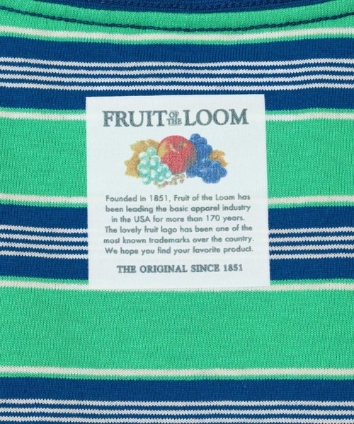 FRUIT OF THE LOOM（フルーツオブザルーム）の「【Fruit Of The Loom(フルーツオブザルーム)】別注マルチボーダーTシャツ(KIDS)（Tシャツ/カットソー・キッズ・アイボリー/グリーン/パープル・110cm/130cm/120cm/140cm）」の10枚目の写真