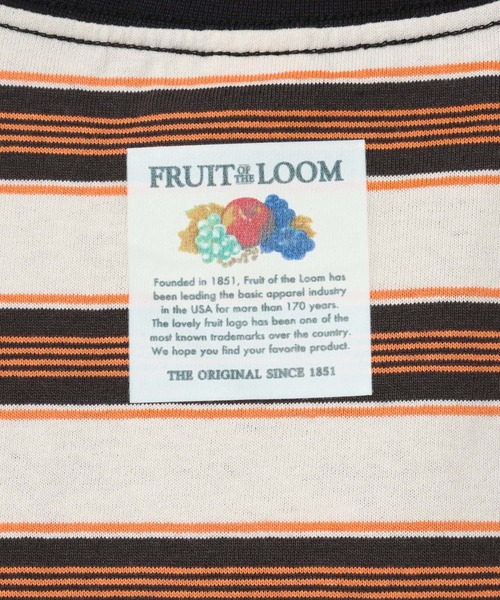 FRUIT OF THE LOOM（フルーツオブザルーム）の「【Fruit Of The Loom(フルーツオブザルーム)】別注マルチボーダーTシャツ(KIDS)（Tシャツ/カットソー・キッズ・アイボリー/グリーン/パープル・110cm/130cm/120cm/140cm）」の7枚目の写真
