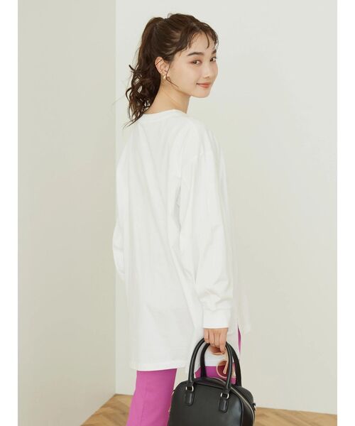 AMERICAN HOLIC(アメリカンホリック)の「デザインスリーブサイドスリットカットチュニック(チュニック・レディース・サックスブルー/ピンク/ネイビー/オフホワイト/その他7・M/L)」の14枚目の写真